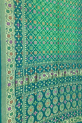 Exquisite Green Banarasi Bandhani Meenakari Georgette Saree - Luxurion World