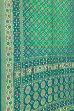 Exquisite Green Banarasi Bandhani Meenakari Georgette Saree - Luxurion World
