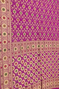 Elegant Pink Banarasi Bandhani Meenakari Georgette Saree - Luxurion World