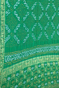 Elegant Green Banarasi Bandhani Gajji Silk Saree - Luxurion World