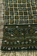 Green Bandhani Pure Gajji Silk Saree With Gota Patti Work - Luxurion World