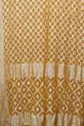 Yellow Banarasi Bandhani Pure Georgette Saree - Luxurion World