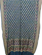 Blue Banarasi Bandhani Handloom Pure Georgette Saree - Luxurion World