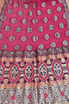 Pink Banarasi Bandhani Pure Georgette Saree - Luxurion World