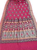Pink Banarasi Bandhani Pure Georgette Saree - Luxurion World