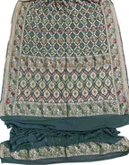 Grey Banarasi Bandhani Pure Georgette Saree - Luxurion World
