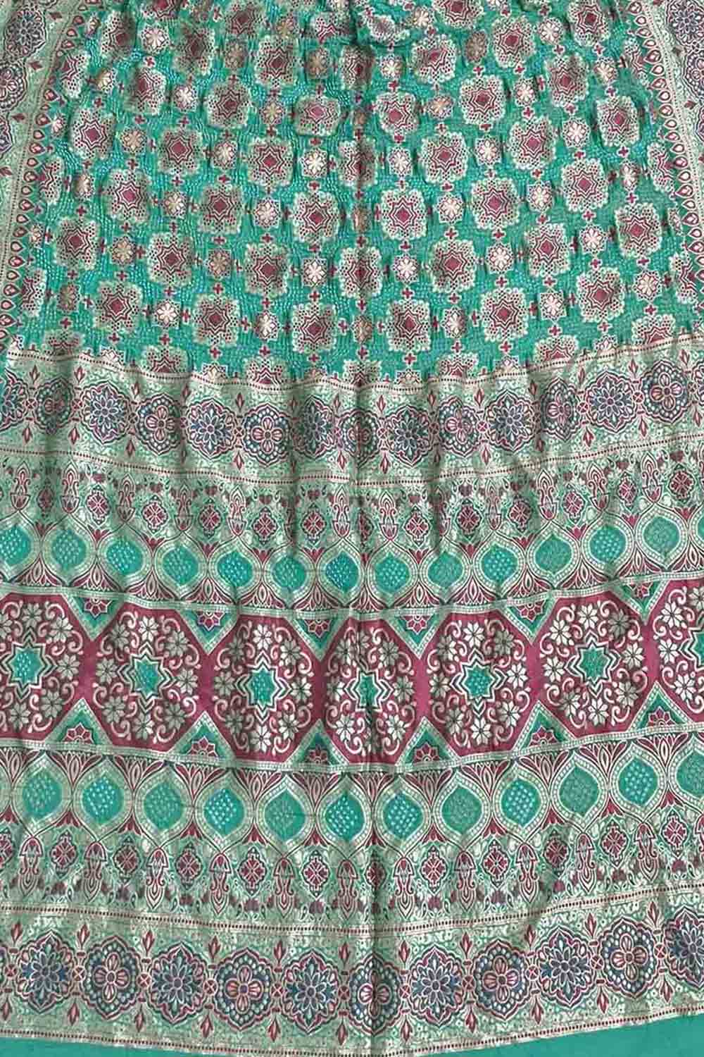 Blue Banarasi Bandhani Pure Georgette Saree - Luxurion World