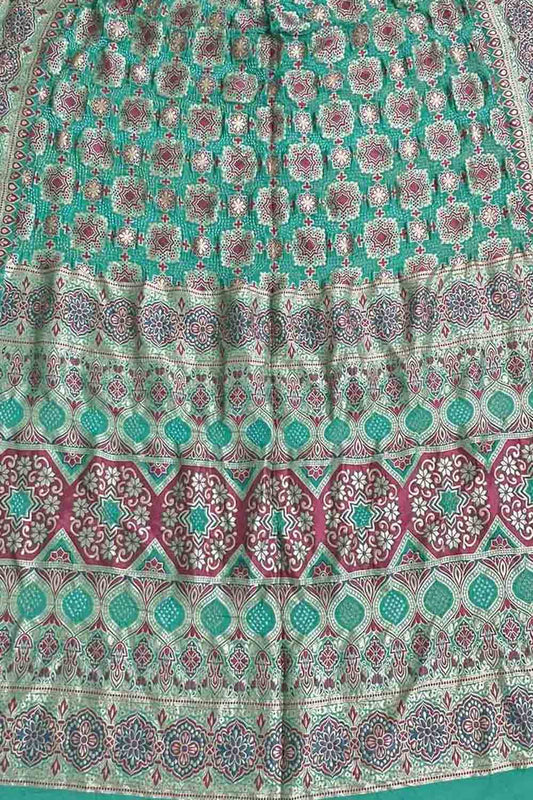 Blue Banarasi Bandhani Pure Georgette Saree - Luxurion World