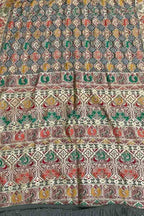 Grey Banarasi Bandhani Pure Georgette Saree - Luxurion World