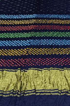 Multicolor Bandhani Pure Gajji Silk Saree - Luxurion World