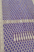 Blue Banarasi Bandhani Pure Georgette Saree - Luxurion World