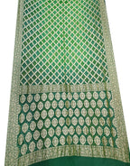 Green Banarasi Bandhani Pure Georgette Saree - Luxurion World