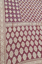 Maroon Banarasi Bandhani Pure Georgette Saree - Luxurion World