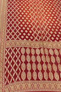 Maroon Banarasi Bandhani Pure Georgette Saree - Luxurion World