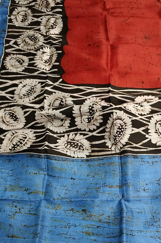 Multicolor Hand Batik Bishnupuri Silk Saree