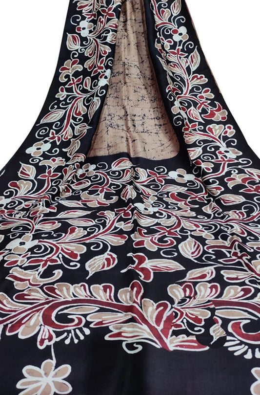 Pastel Hand Batik Bishnupuri Silk Saree - Luxurion World