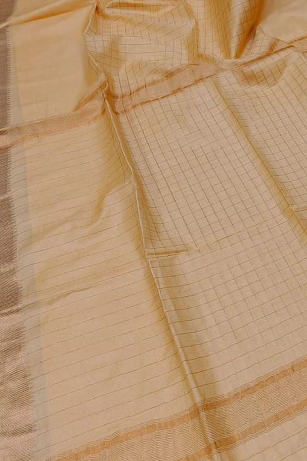 Pastel Bhagalpur Handloom Kota Checks Saree - Luxurion World