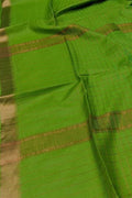 Green Bhagalpur Handloom Kota Checks Saree - Luxurion World