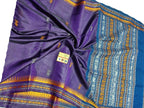 Purple Handloom Bhagalpur Pure Tussar Silk Saree - Luxurion World