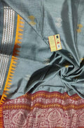 Grey Handloom Bhagalpur Pure Tussar Silk Saree - Luxurion World