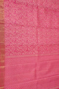 Pink Handloom Bhagalpur Pure Tussar Silk Saree - Luxurion World