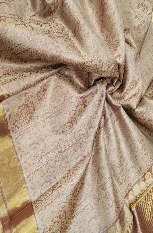 Pastel Handloom Bhagalpur Pure Tussar Silk Saree - Luxurion World