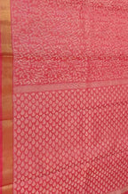 Pink Handloom Bhagalpur Pure Tussar Silk Saree - Luxurion World