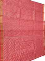 Pink Handloom Bhagalpur Pure Tussar Silk Saree - Luxurion World