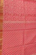 Pink Handloom Bhagalpur Pure Tussar Silk Saree - Luxurion World