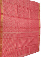 Pink Handloom Bhagalpur Pure Tussar Silk Saree - Luxurion World