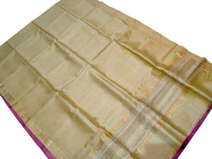 Pastel Bhagalpur Handloom Pure Moonga Tussar Silk Saree - Luxurion World
