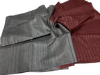 Grey Bhagalpur Handloom Pure Tussar Ghicha Stripes Saree - Luxurion World