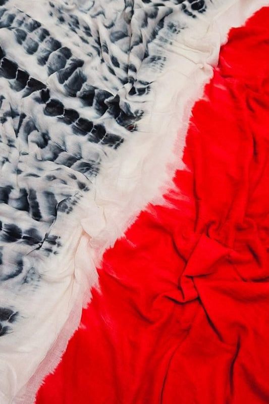 Multicolor Bhagalpur Mul Mul Cotton Shibori Design Saree - Luxurion World