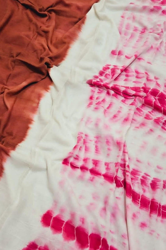 Multicolor Bhagalpur Mul Mul Cotton Shibori Design Saree - Luxurion World