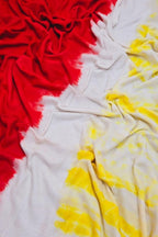 Multicolor Bhagalpur Mul Mul Cotton Shibori Design Saree - Luxurion World