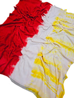 Multicolor Bhagalpur Mul Mul Cotton Shibori Design Saree - Luxurion World