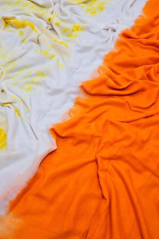 Multicolor Bhagalpur Mul Mul Cotton Shibori Design Saree - Luxurion World