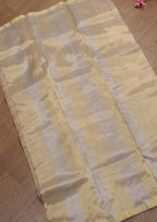 Golden Chanderi Handloom Tissue Silk Saree - Luxurion World