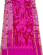Exquisite Pink Chanderi Handloom Silk Saree - Luxurion World