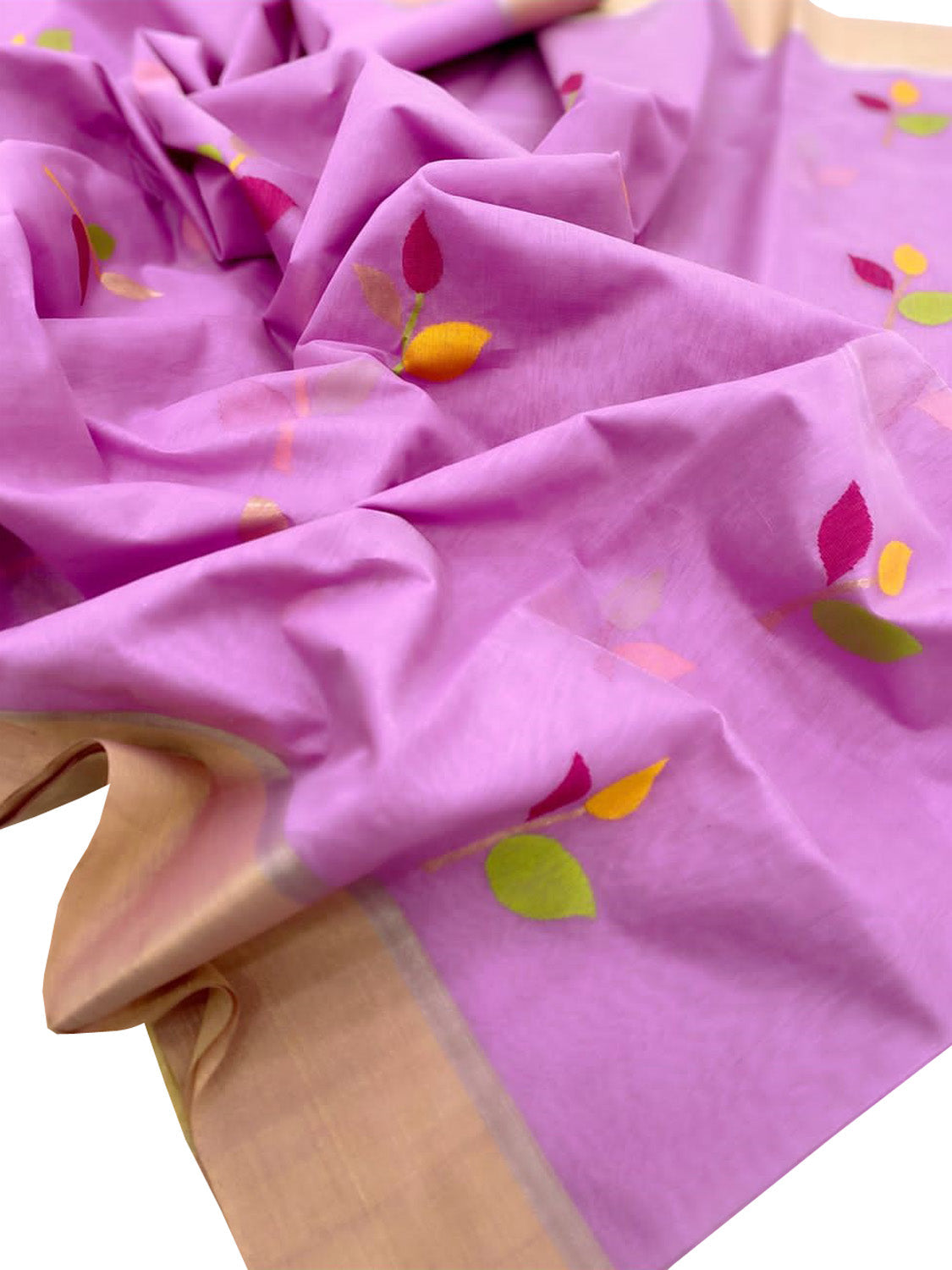 Graceful Pink Chanderi Handloom Silk Cotton Saree - Perfect for Any Occasion - Luxurion World