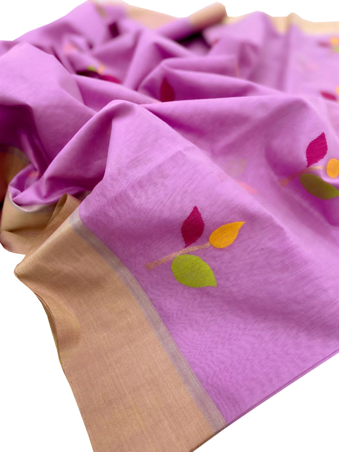 Graceful Pink Chanderi Handloom Silk Cotton Saree - Perfect for Any Occasion - Luxurion World