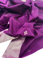 Stunning Purple Chanderi Handloom Silk Cotton Saree - Perfect for Any Occasion! - Luxurion World