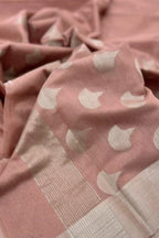 Pink Chanderi Handloom Cotton Silk Saree - Luxurion World