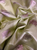 Green Chanderi Handloom Pure Silk Saree - Luxurion World