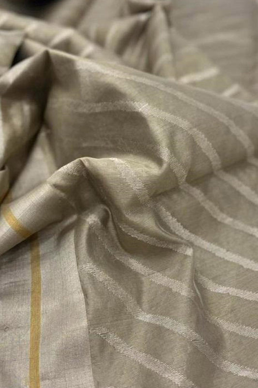 Pastel Chanderi Handloom Pure Silk Saree - Luxurion World