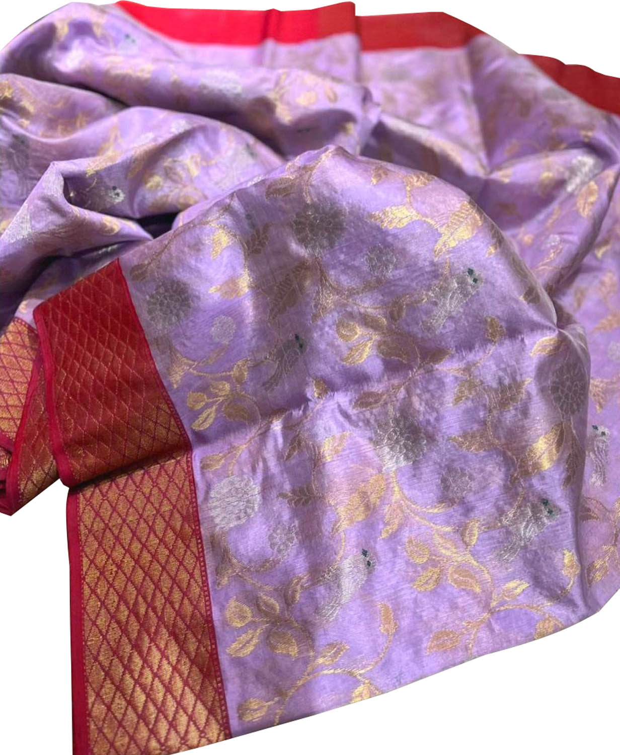 Elegant Purple Chanderi Handloom Silk Saree: A Timeless Classic - Luxurion World