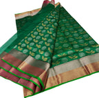 Exquisite Green Chanderi Handloom Pure Silk Saree: A Timeless Elegance - Luxurion World