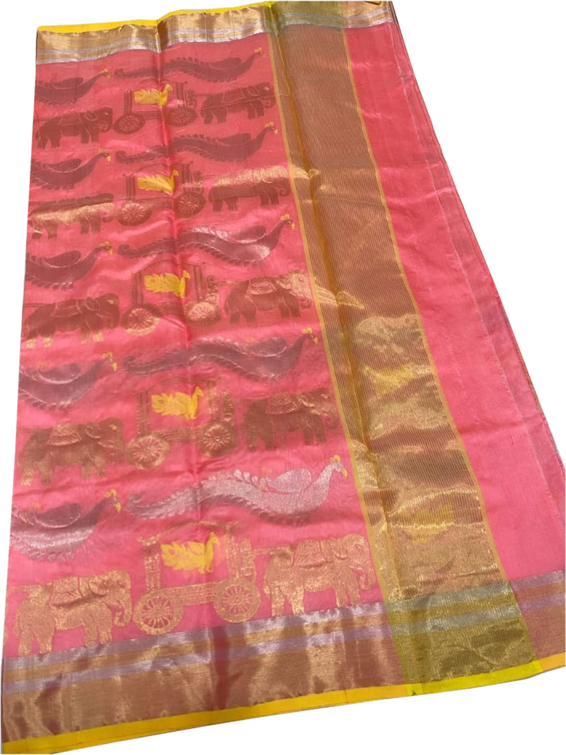 Elegant Pink Chanderi Handloom Pure Silk Saree: A Timeless Beauty - Luxurion World