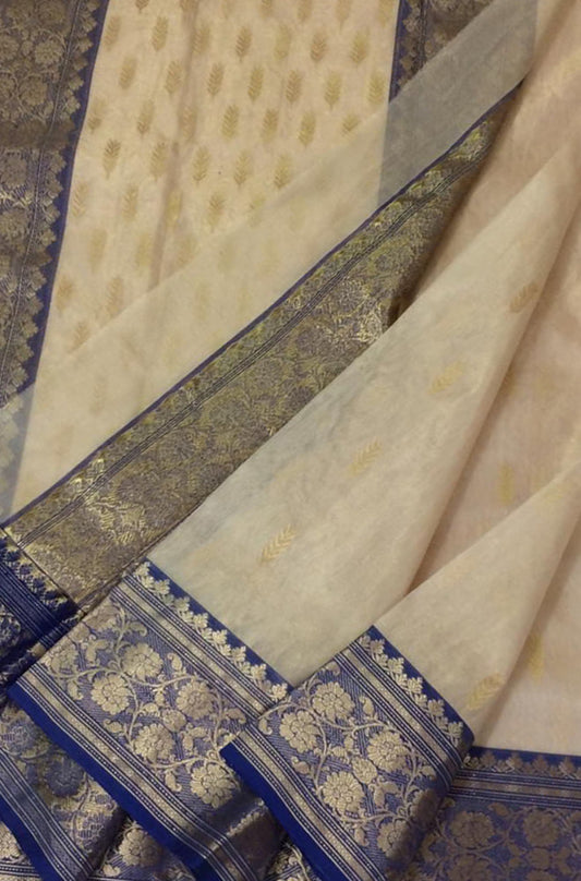 Pastel Handloom Chanderi Pure Tissue Silk Saree - Luxurion World