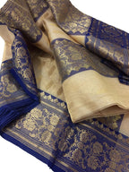 Pastel Handloom Chanderi Pure Tissue Silk Saree - Luxurion World